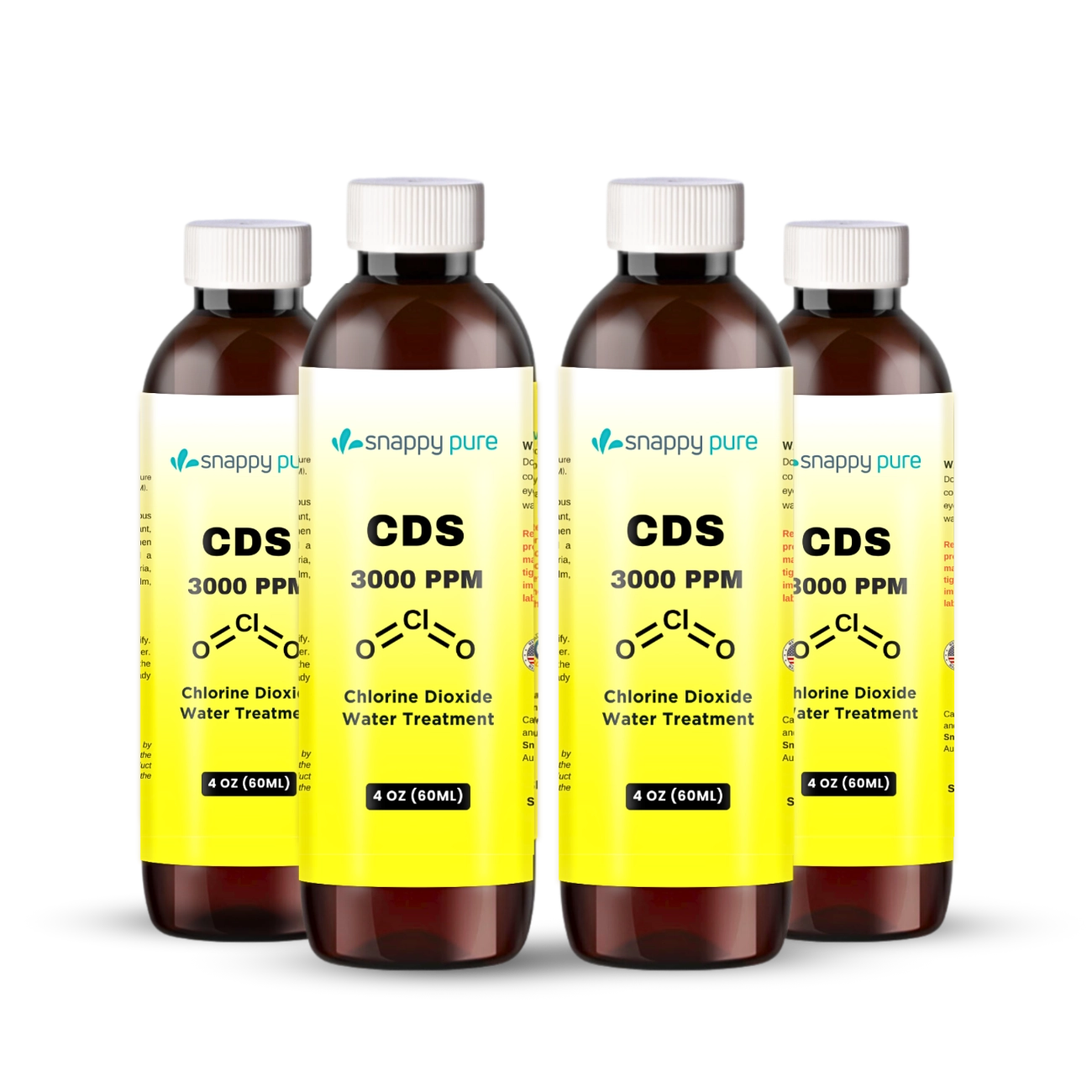 CDS Chlorine Dioxide 3000 ppm (4 Pack x 4 oz)