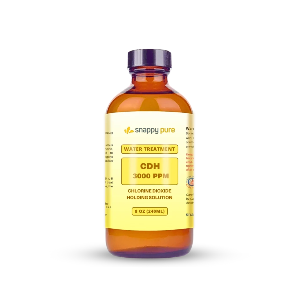 8 oz Chlorine Dioxide Holding Solution 3000 PPM (In Glass)