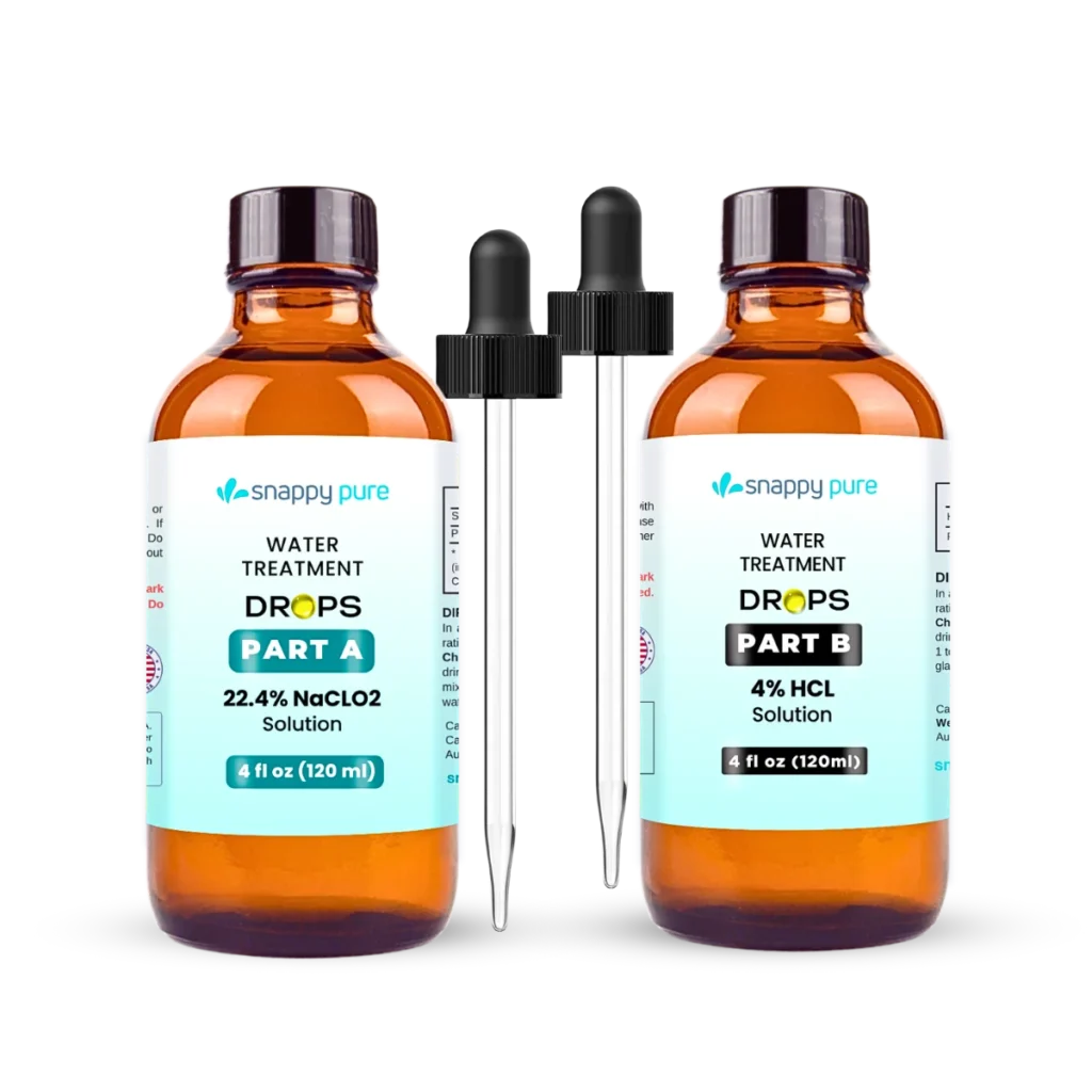 WPS Water Purification Chlorine Dioxide Kit with HCL 4% and Sodium 22.4% (in 4oz Glass)