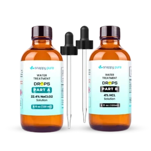 WPS Water Purification Chlorine Dioxide Kit with HCL 4% and Sodium 22.4% (in 4oz Glass)
